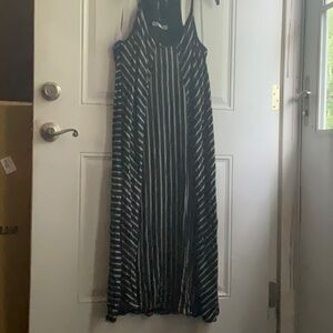 Athleta striped racer back dress